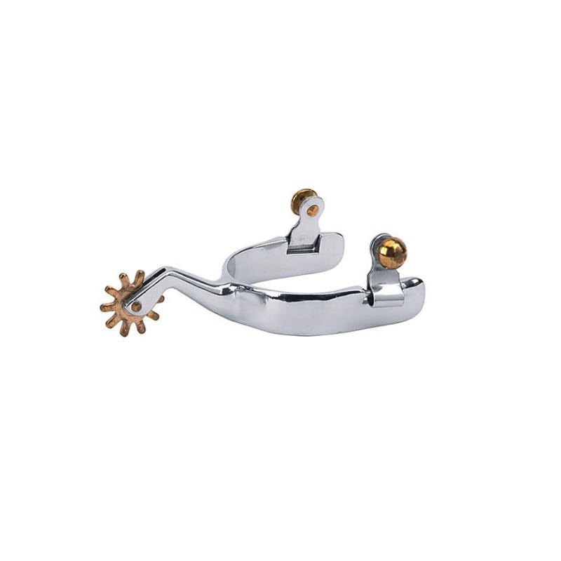 Weaver Leather Cutting Spur with Plain Band, Men's, Stainless Steel