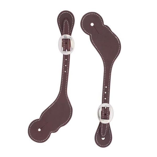 Weaver Leather Spur Strap, Cowboy, Leather/Stainless Steel, Golden Chestnut