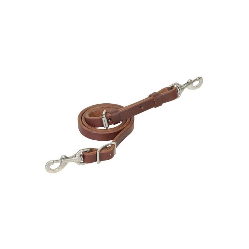 Ride The Brand Tie-Down Strap, Leather/Stainless Steel, Golden Chestnut