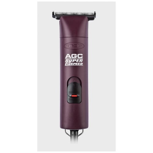 Andis Super Clipper with T-84 Detachable Blade, 2-Speed, Corded, Polymer, Burgundy, Matte Maroon