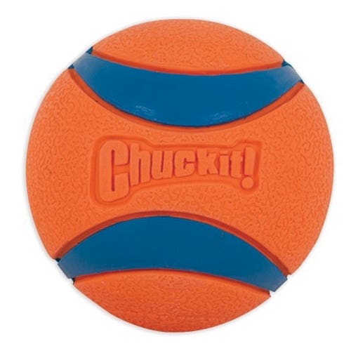 Chuckit! Dog Toy, M, Rubber, Blue/Orange - 791812