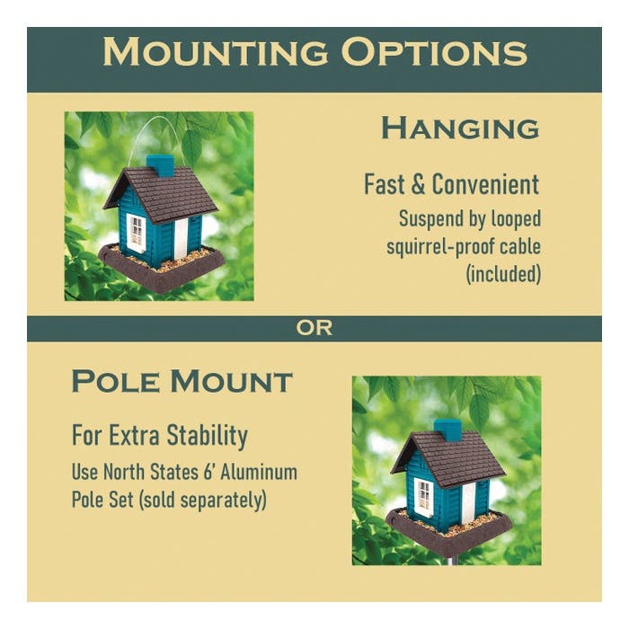 North States Village Collection Lakeside Cabin Birdfeeder