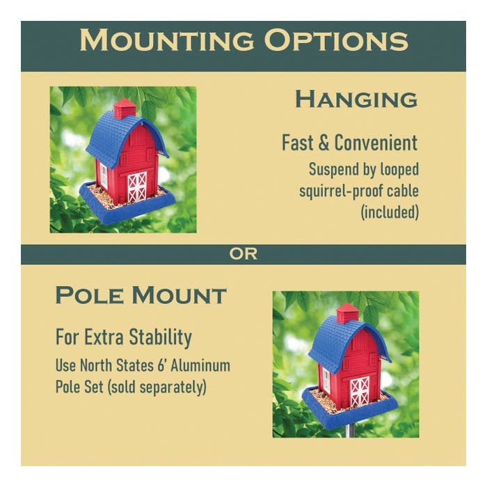 North States Village Collection Americana Barn Birdfeeder