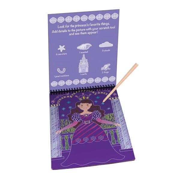 Melissa & Doug Scratch Art Fairy Tales Color Reveal Pad, 6 in W