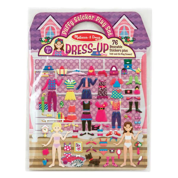Melissa & Doug Puffy Stickers Dress-Up Play Set, 11-1/2 in L, 8-1/4 in W