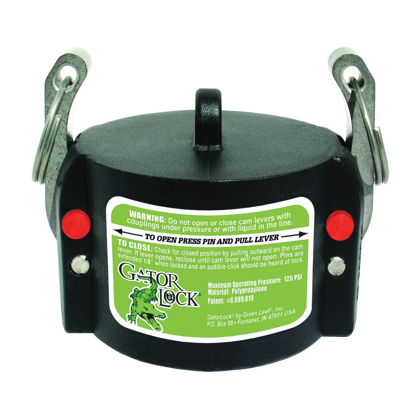 Green Leaf GLP 200 CAP Cam Lever Coupling, 2 in, Male, Polypropylene, For: Male Adapter