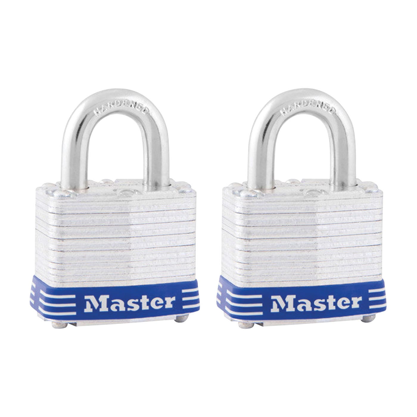 Master Lock 3T Padlock, 1-9/16 in W Body, Keyed Alike Key, 9/32 in Dia Shackle, 3/4 in H Shackle, Steel Shackle, Silver