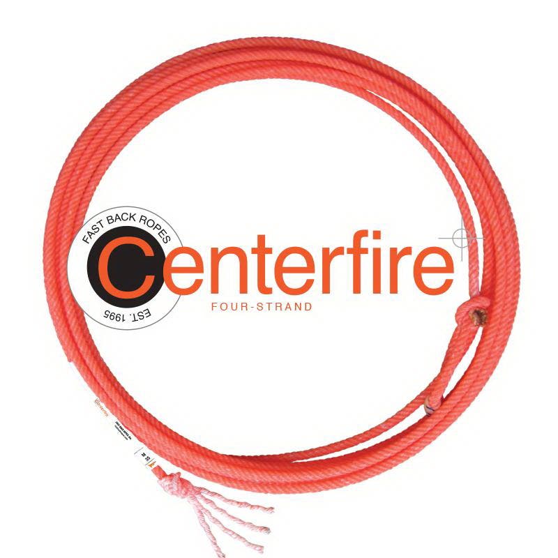 Fast Back Centerfire Heel Rope, 35 ft L, Medium Rope, Nylon, Orange