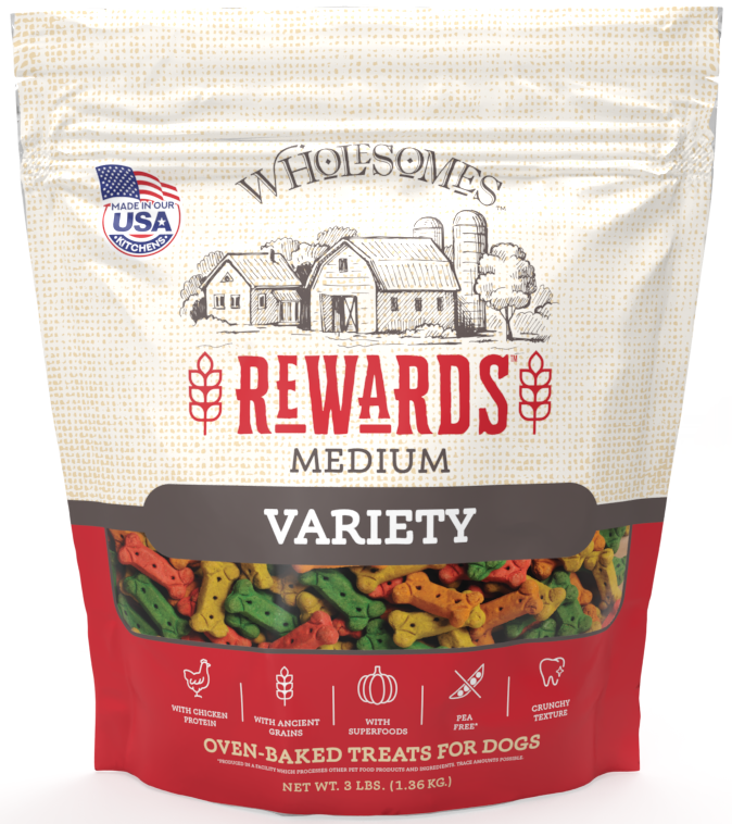 SPORTMiX Wholesomes Variety Dog Biscuit Treat, M Breed, 20 lb
