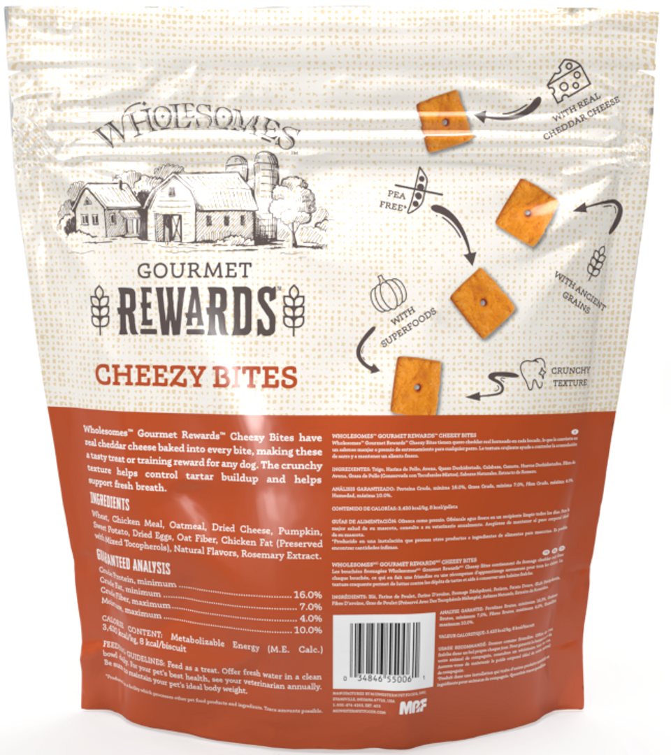 SPORTMiX Wholesomes Dog Gourmet Biscuit Treat, Cheese Flavor, 20 lb Bag