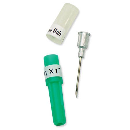 Ideal 9405AL Hub Needle, Disposable, Aluminum, 16 ga, 1 in L