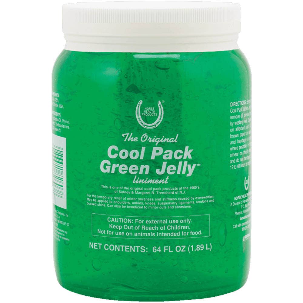 Horse Health Products 82603 Cool Pack Green Jelly Liniment, Jelly, Green, 64 oz