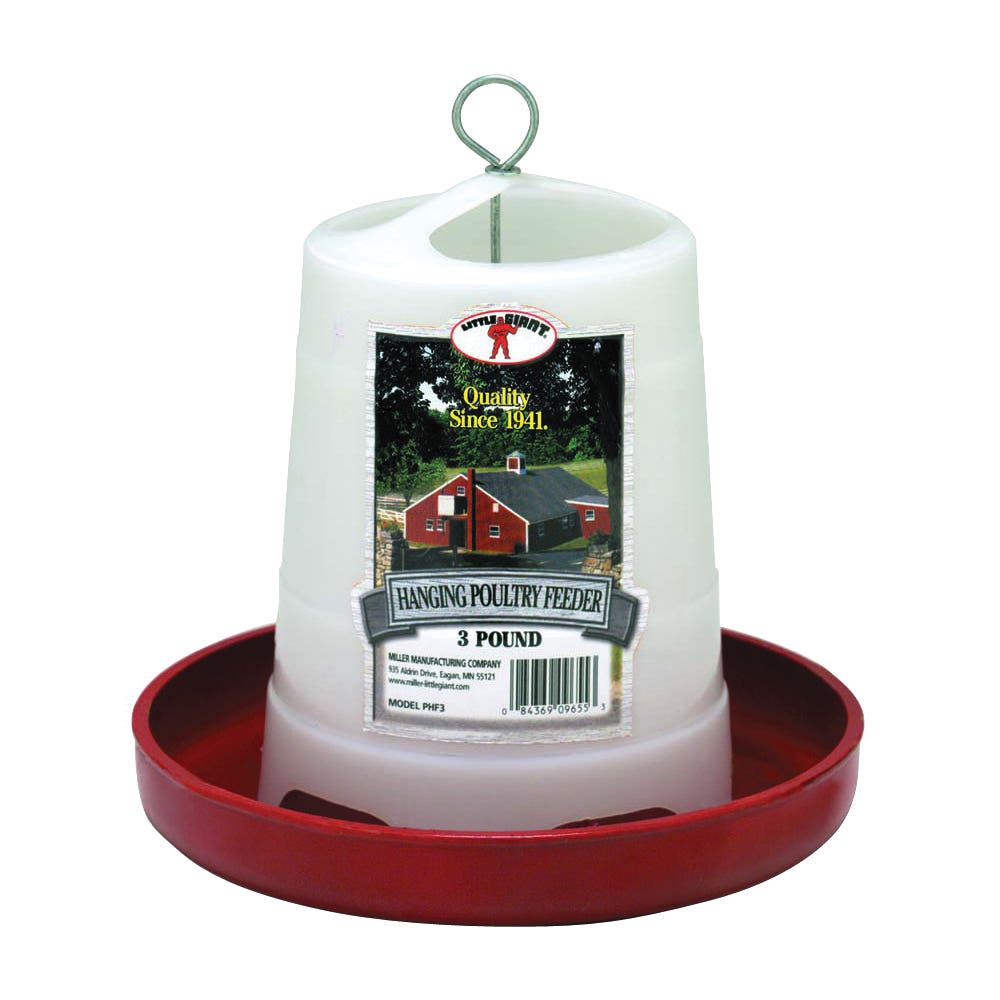 Little Giant Poultry Feeder, 3 lb Capacity, Plastic