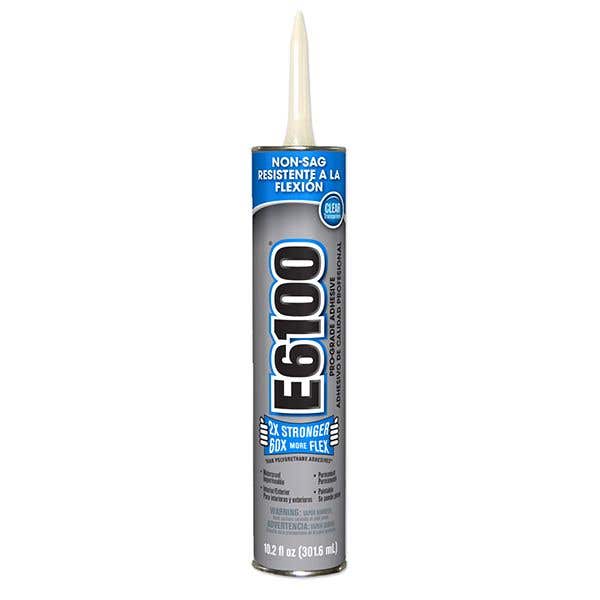 Eclectic 252011 Industrial Adhesive, Clear, 48 to 72 hr Curing, 50 to 90 deg F, 10.2 oz Cartridge