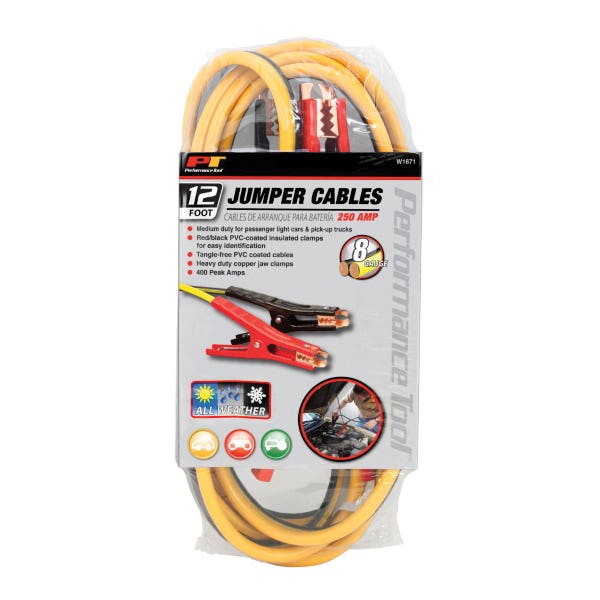Performance Tool Jumper Cable, 8 ga Wire