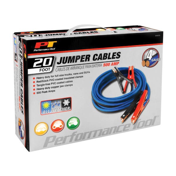 Performance Tool Jumper Cable, 4 ga Wire