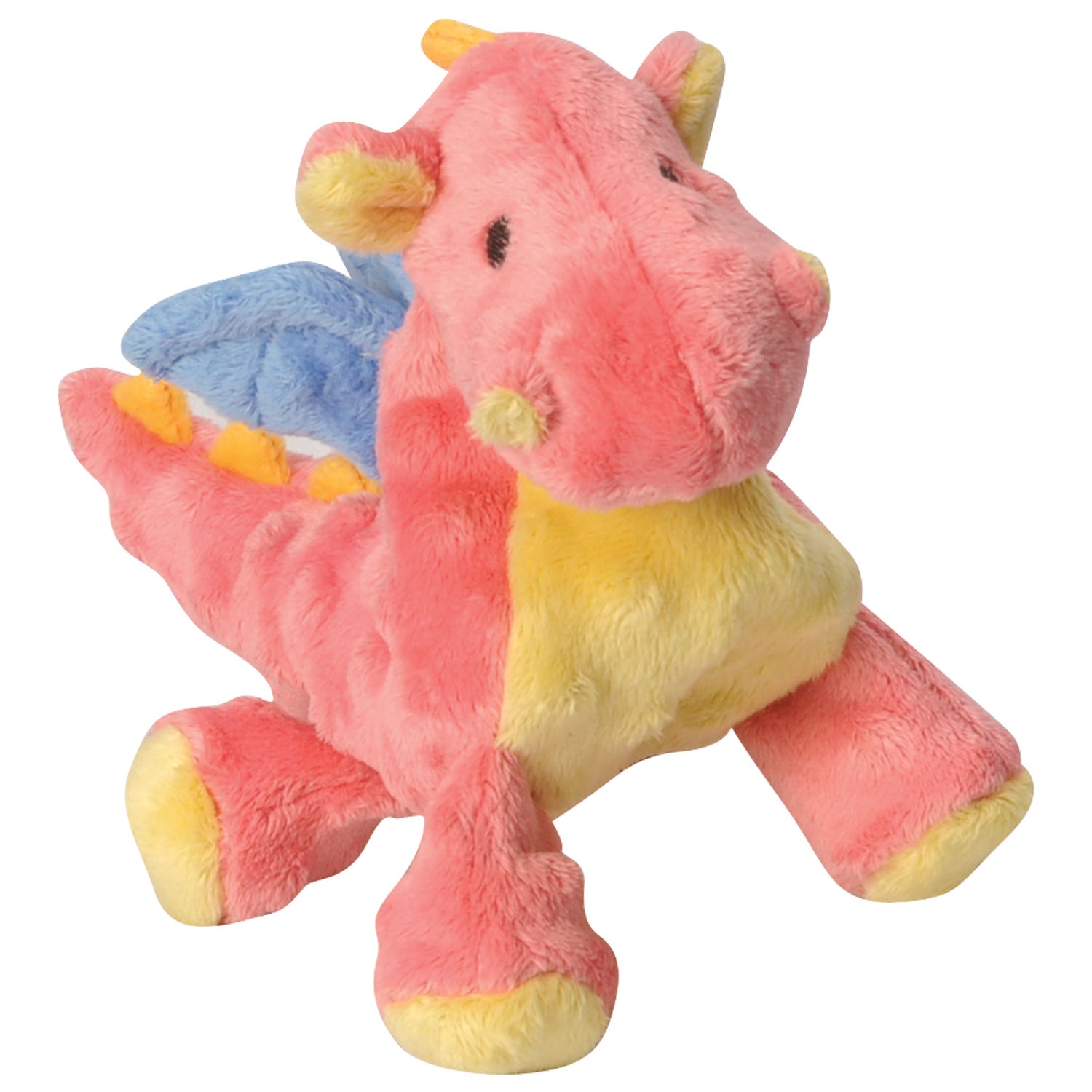 godog Dragons 770801-QP Dog Toy, Mini, Squeaker Toy, Dragon, Coral