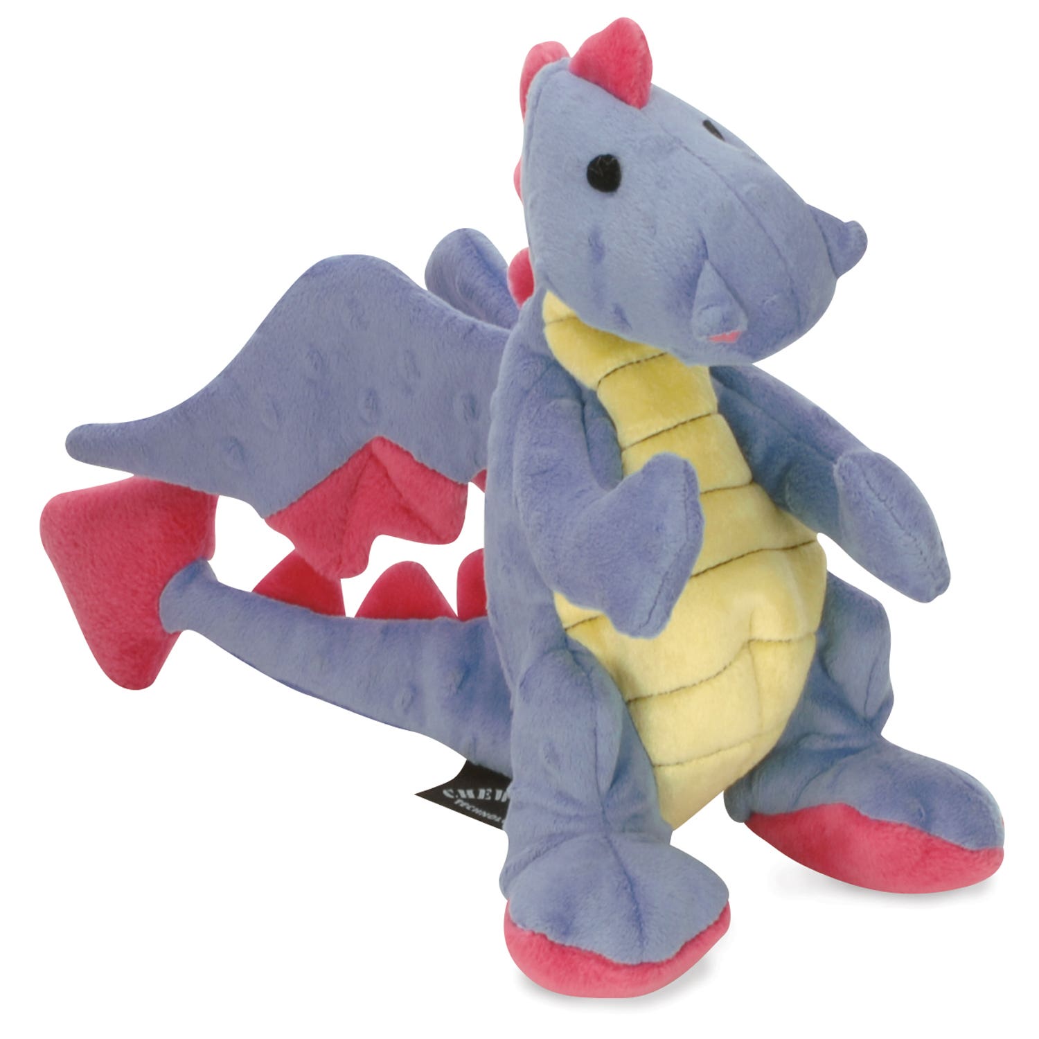 godog Dragons 770637-QP Dog Toy, L, Squeaker Toy, Dragon, Periwinkle