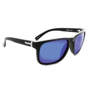Optic Nerve Ziggy Sunglasses, Matte Black Frame, Polarized, Green/Smoke Lens