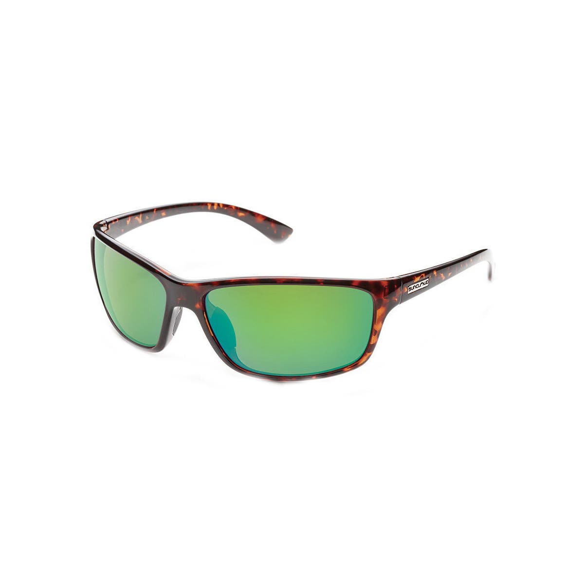 Suncloud Sentry Sunglasses, Grilamid Nylon, Tortoise, Polarized, Green Mirror Lens