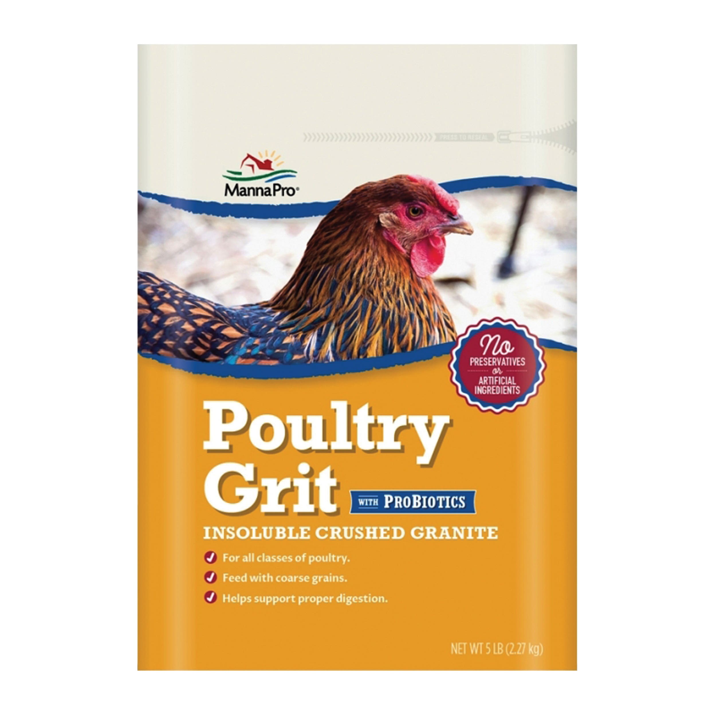 Manna Pro 1598024 Poultry Grit with Probiotics, 5 lb