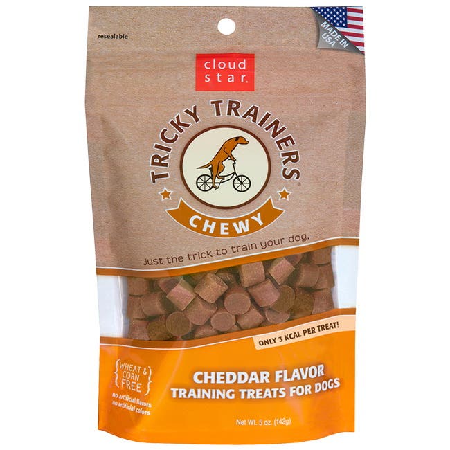 cloud star TRICKY TRAINERS Dog Chewy Treat, Cheddar Flavor, 14 oz