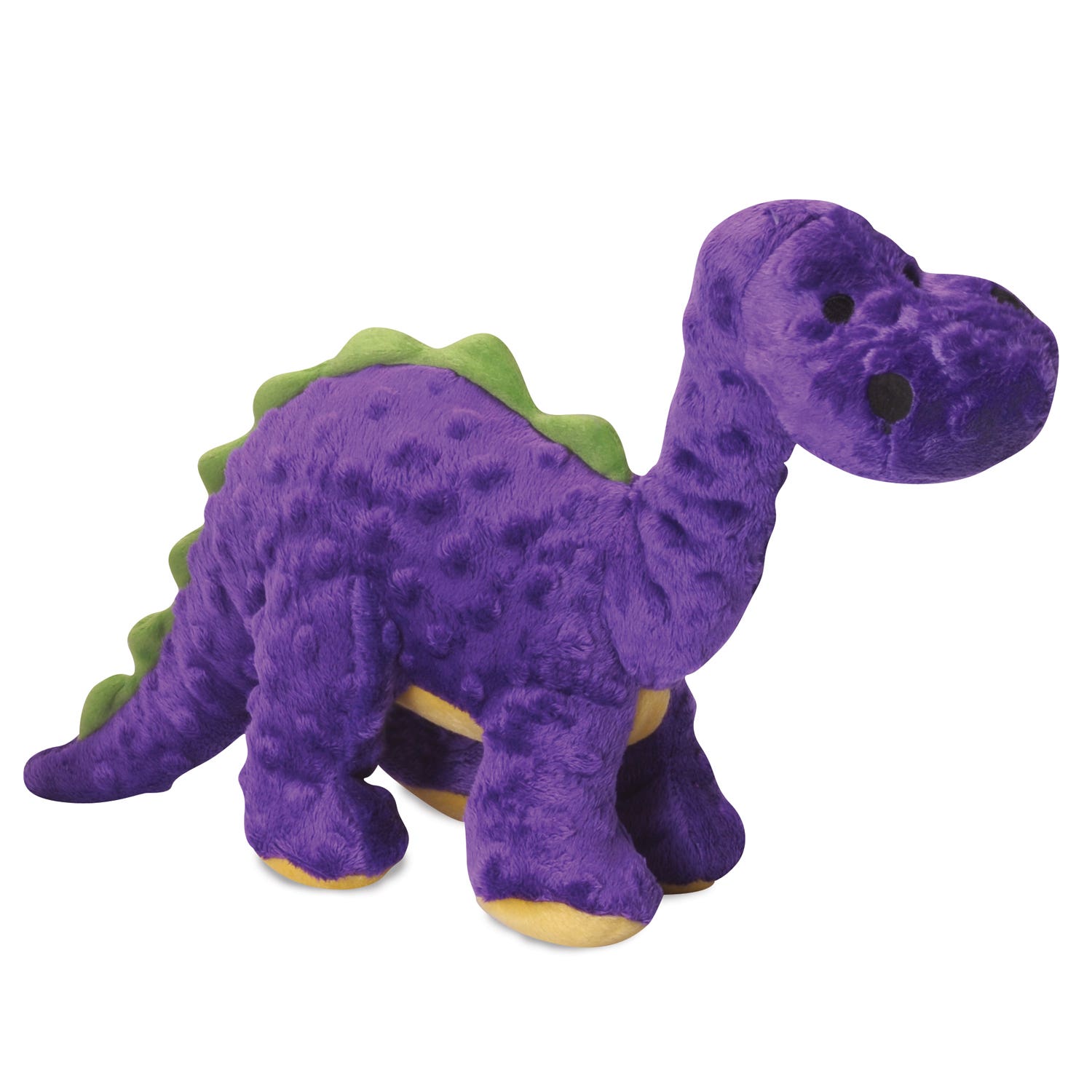 godog Dinos 70960 Dog Toy, L, Squeaker Toy, Bruto Brontosaurus, Purple