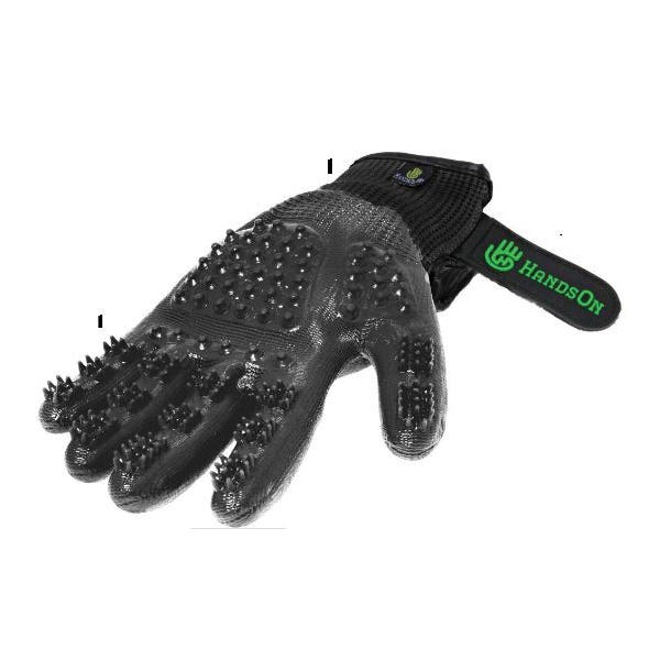 Handson Gloves, Nylon/Rubber, Black, Cat, Dog, Horse, Small Pets - 825462