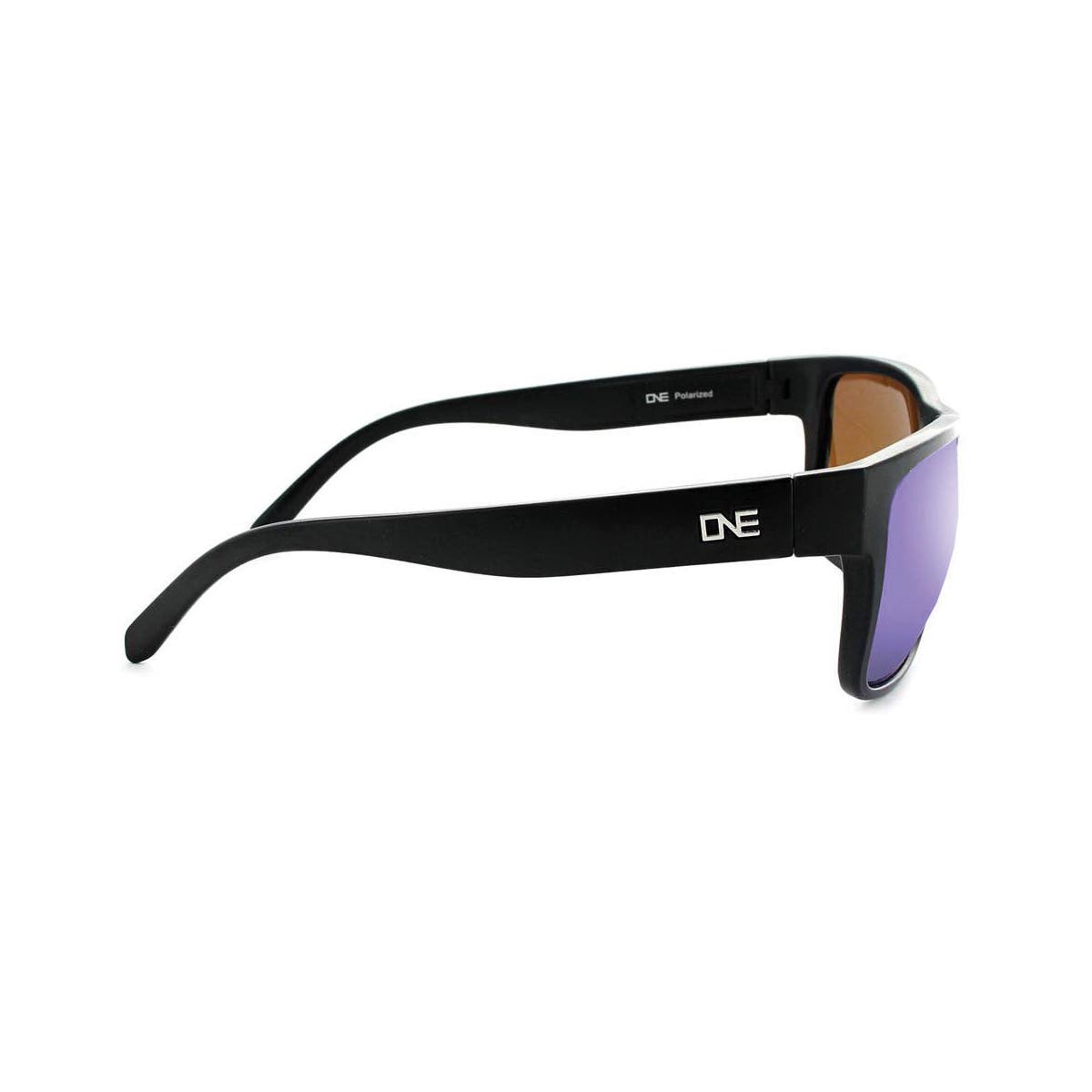 Optic Nerve Kingfish Sunglasses, Sports Wrap Frame, Matte Black Frame, Polarized, Blue/Brown Lens