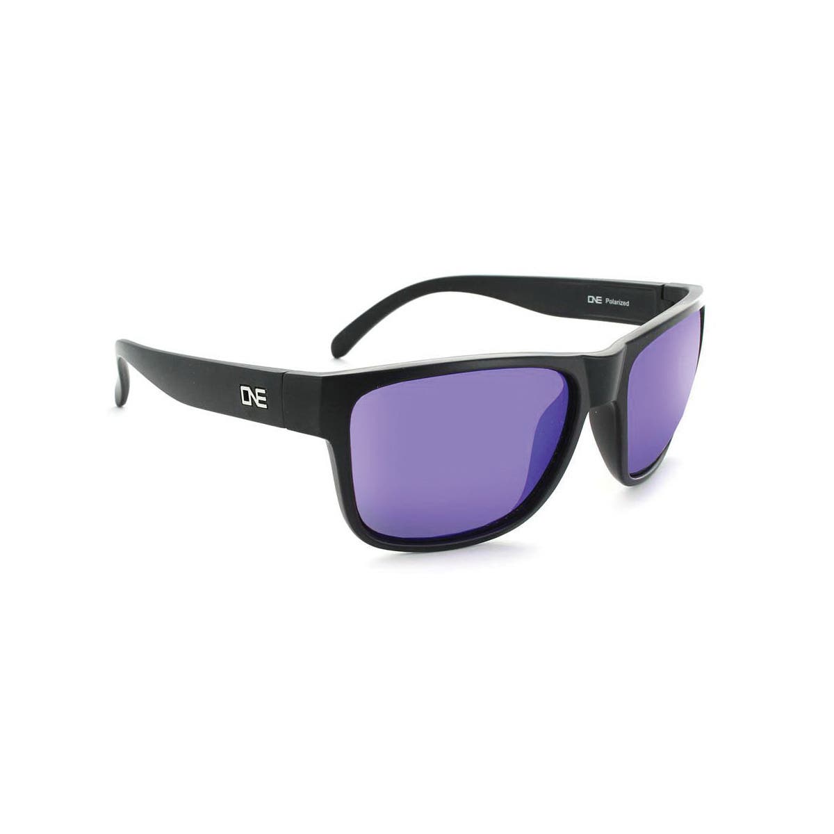 Optic Nerve Kingfish Sunglasses, Sports Wrap Frame, Matte Black Frame, Polarized, Blue/Brown Lens