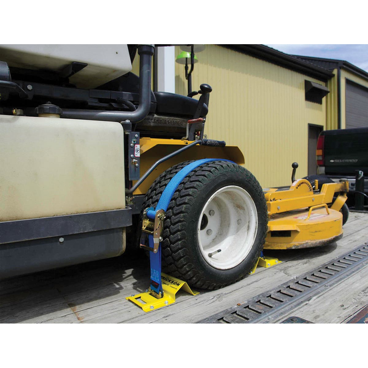 Erickson 09160 ATV Wheel Chock and Tie-Down Strap Kit, 1500 lb Working Load, S-Hook End