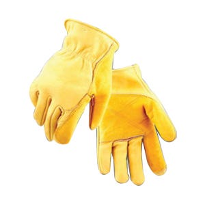 Golden Stag 207XL Gloves, Men's, XL, Index Thumb, Rolled Cuff, Gold