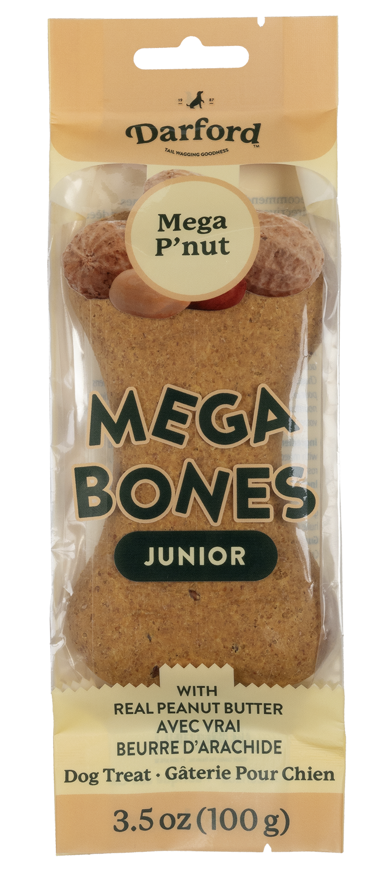 Darford Junior Mega Bones Dog Treat, P'Nut