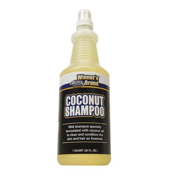 Weaver Livestock Coconut Shampoo, Liquid, Yellow, Coconut, 1 qt