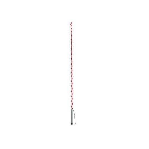 Ride The Brand Lunge Whip with Rubber Handle, 65 in L Slapper, Red