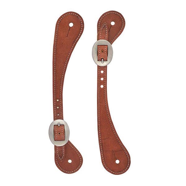 Weaver Leather Spur Strap, Men's, Leather/Stainless Steel, Russet