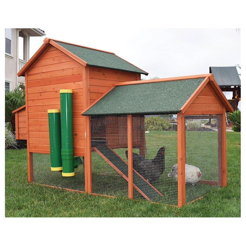 Rugged Ranch Poultry Waterer, 2 gal, Green/Yellow
