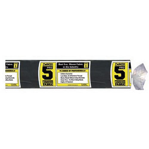 DeWitt Weed Barrier, 250 ft L, 3 ft W, Polypropylene, Black/Gold