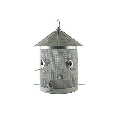 Woodlink Bird Feeder with Perches, Rustic Farmhouse Silo, 10 lb, 8 -Port/Perch, Metal