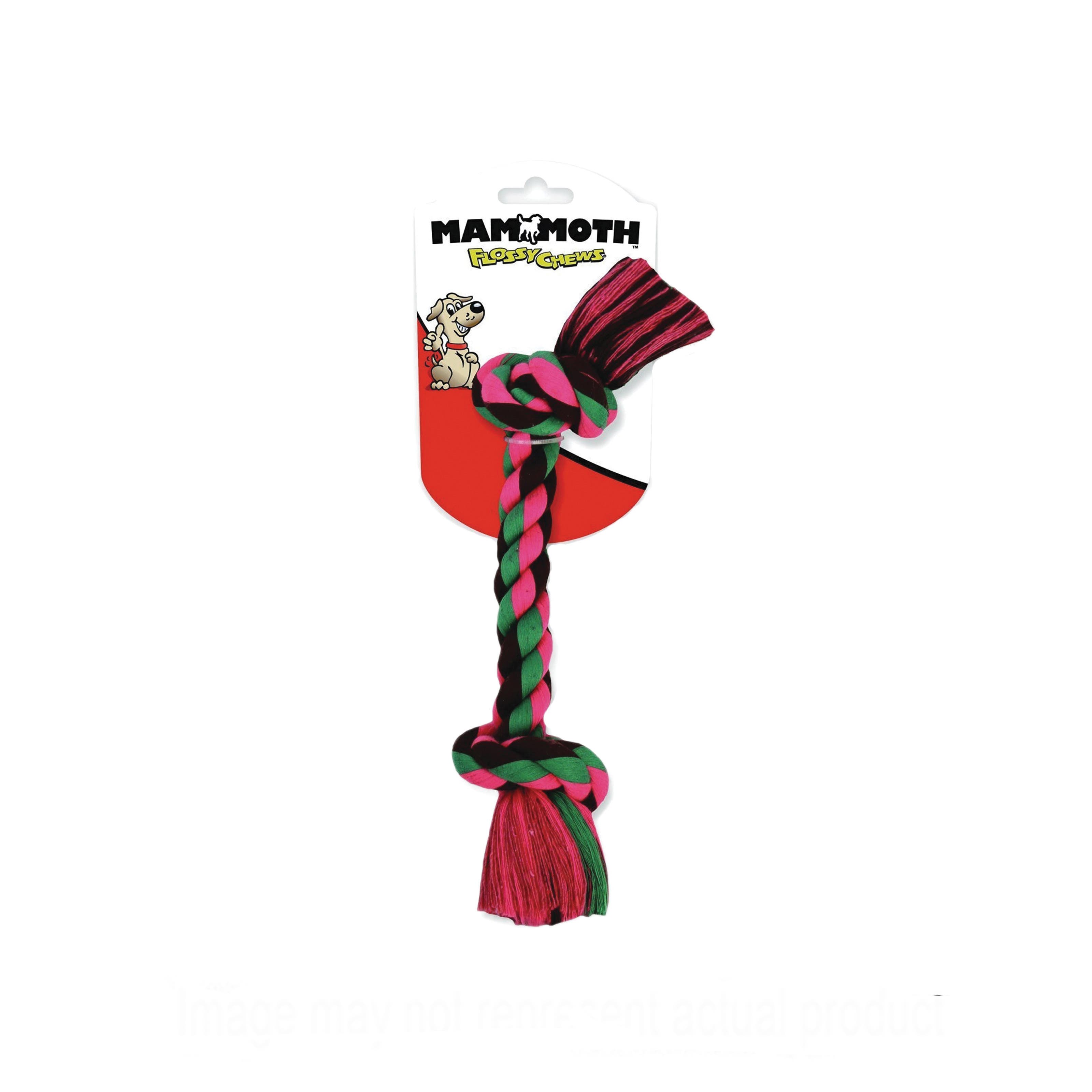 Mammoth Dog Toy, M, Colored Rope Bone, Cotton