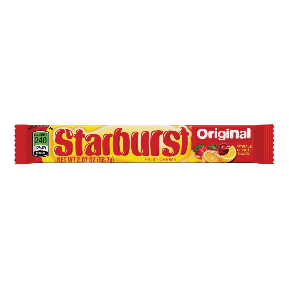Starburst Fruit Candy, Assorted Fruits Flavor, 2.07 oz