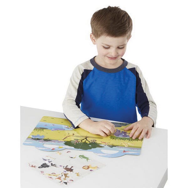 Melissa & Doug Safari Puffy Stickers Play Set, 11-1/2 in L, 8-3/4 in W