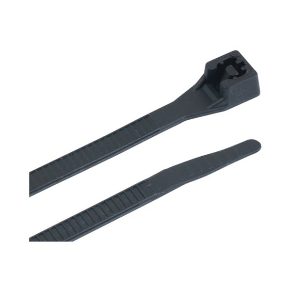 Gardner Bender 46-415UVB Cable Tie, 4 in Max Bundle Dia, Double-Lock Locking, 6/6 Nylon, Black, 15 in L, 50/PK