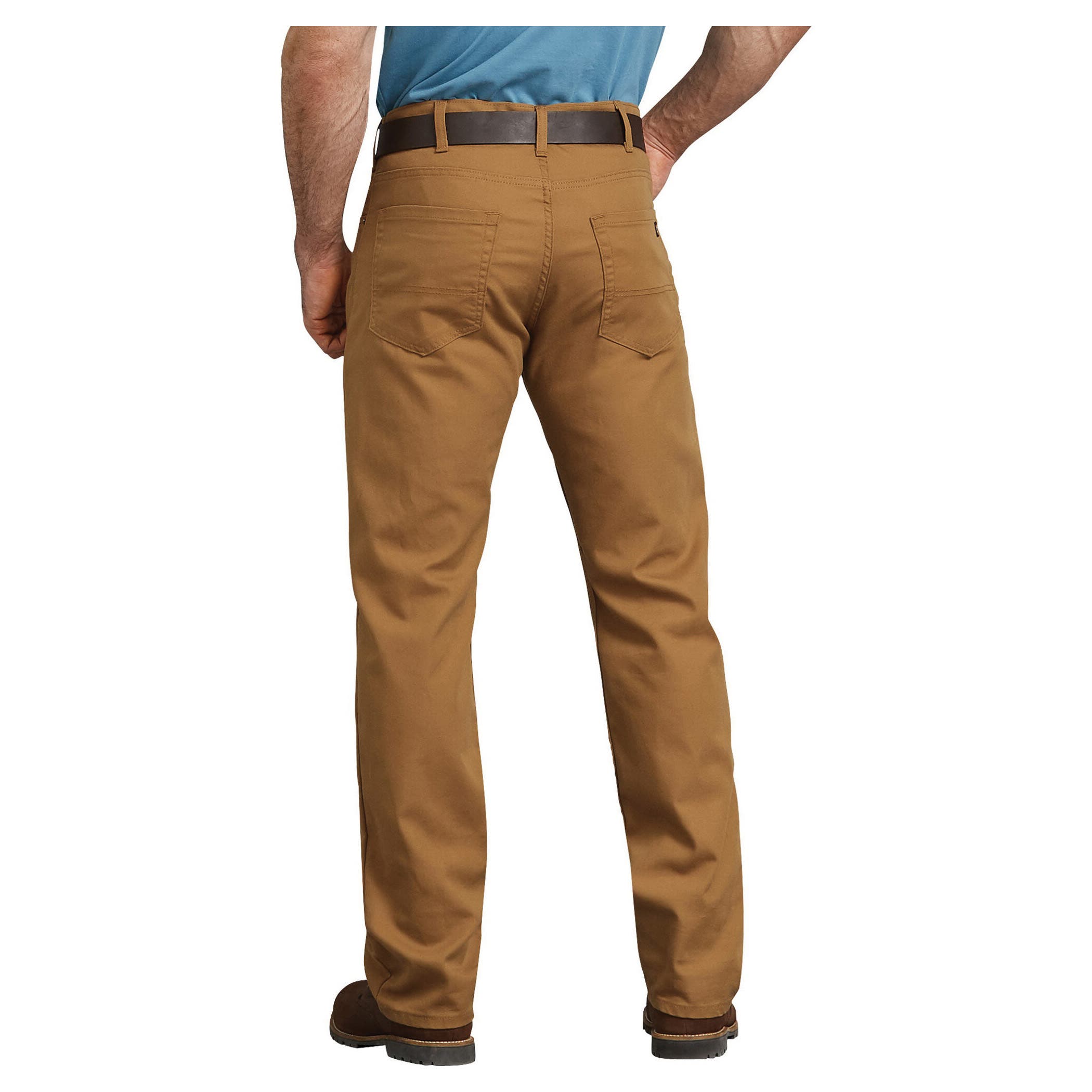 Dickies Pants, 36 in Waist, 32 in L Inseam, Stonewashed Brown Duck, Regular Fit
