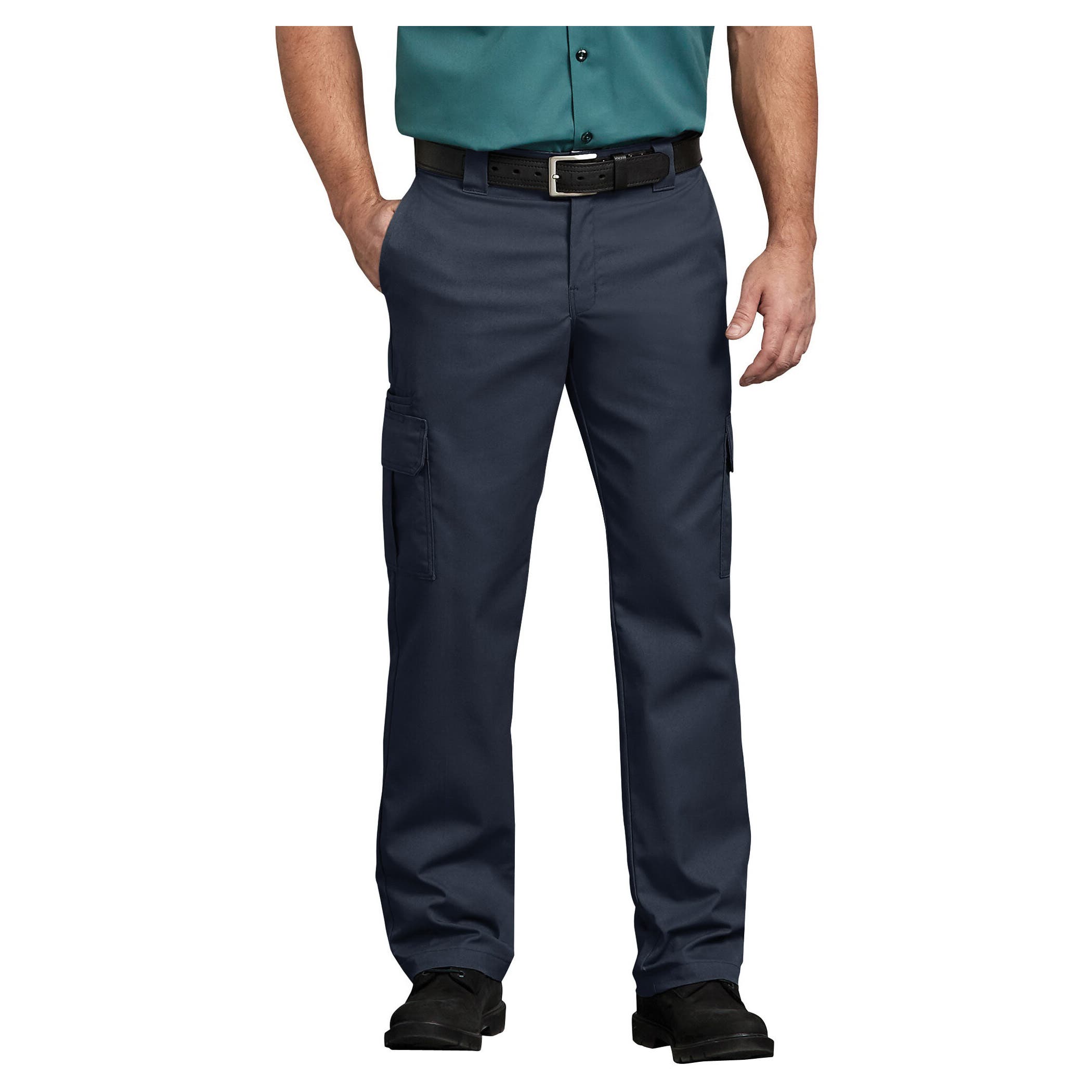 Dickies FLEX Series Cargo Pants, 32 in Waist, 36 in L Inseam, Dark Navy, Regular, Traditional Fit