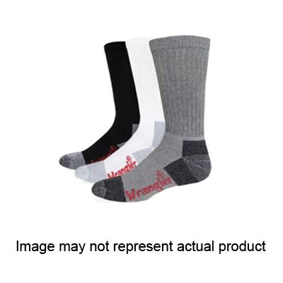 Wrangler Boot Socks, Men's, L, Cotton/Nylon/Spandex, Black