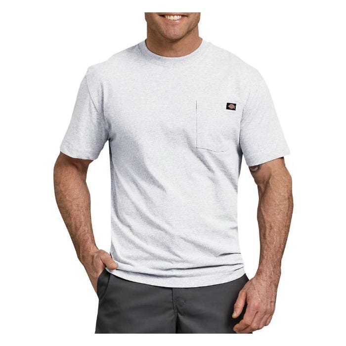 Dickies Men's Heavyweight Short Sleeve Pocket T-Shirt, White, Tall, 2XL