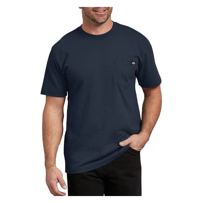 Dickies Men's Heavyweight Short Sleeve Pocket T-Shirt, Dark Navy, Tall, L