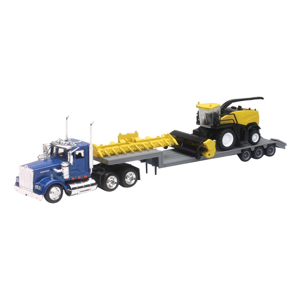 NewRay 16133 Kenworth Lowboy with New Holland Harvester, Die-Cast