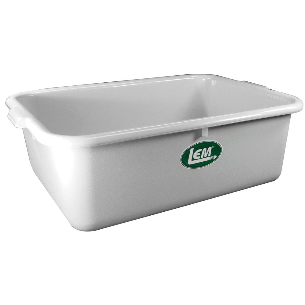 LEM Meat Lug, 50 lb Capacity, HDPE, Gray, 21 in L, 15 in W, 7 in H